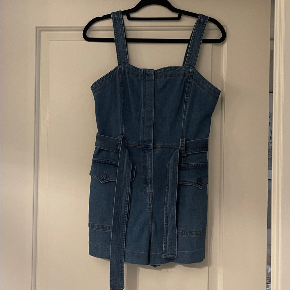 Olivaceous Blue Denim Mini Dress